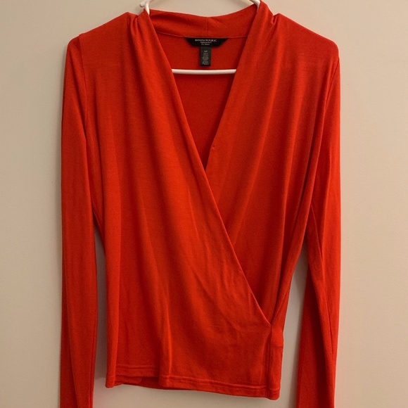 Banana Republic Wrap Long Sleeve Top - Picture 2 of 4